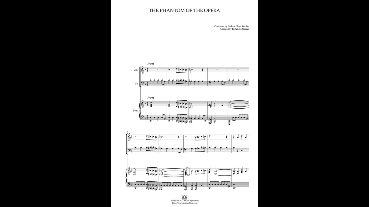 TRIO 楽譜] オペラ座の怪人(The Phantom of the Opera) - ヴァイオリン