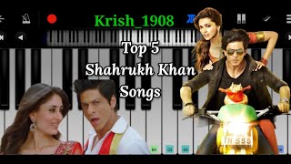 Top 5 Shahrukh Khan Songs | Easy Piano Tutorial | Piano Cover | Krish_1908 screenshot 5