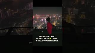 Speed does a backflip on the tallest building in China #youtubeshorts