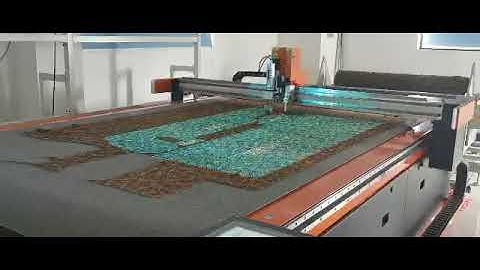 auto feeding cnc knife cutting machine with projector