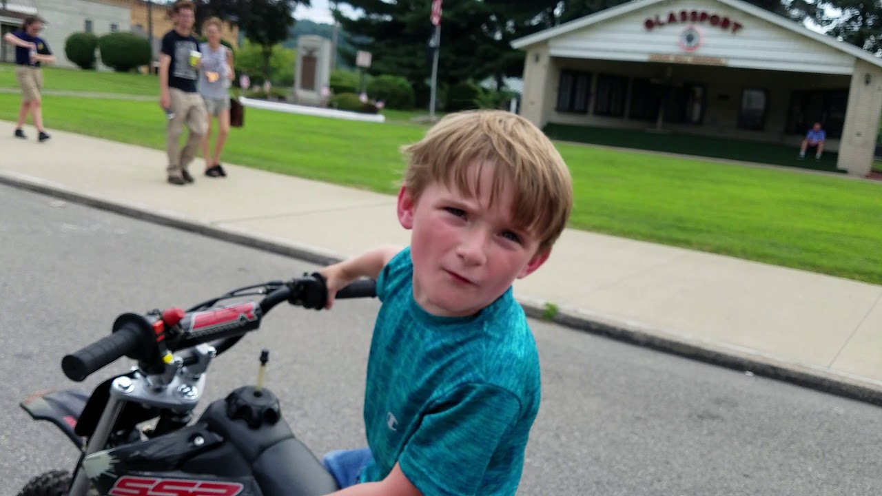 July 20th 2019 Glassport fire departments parade children road with
