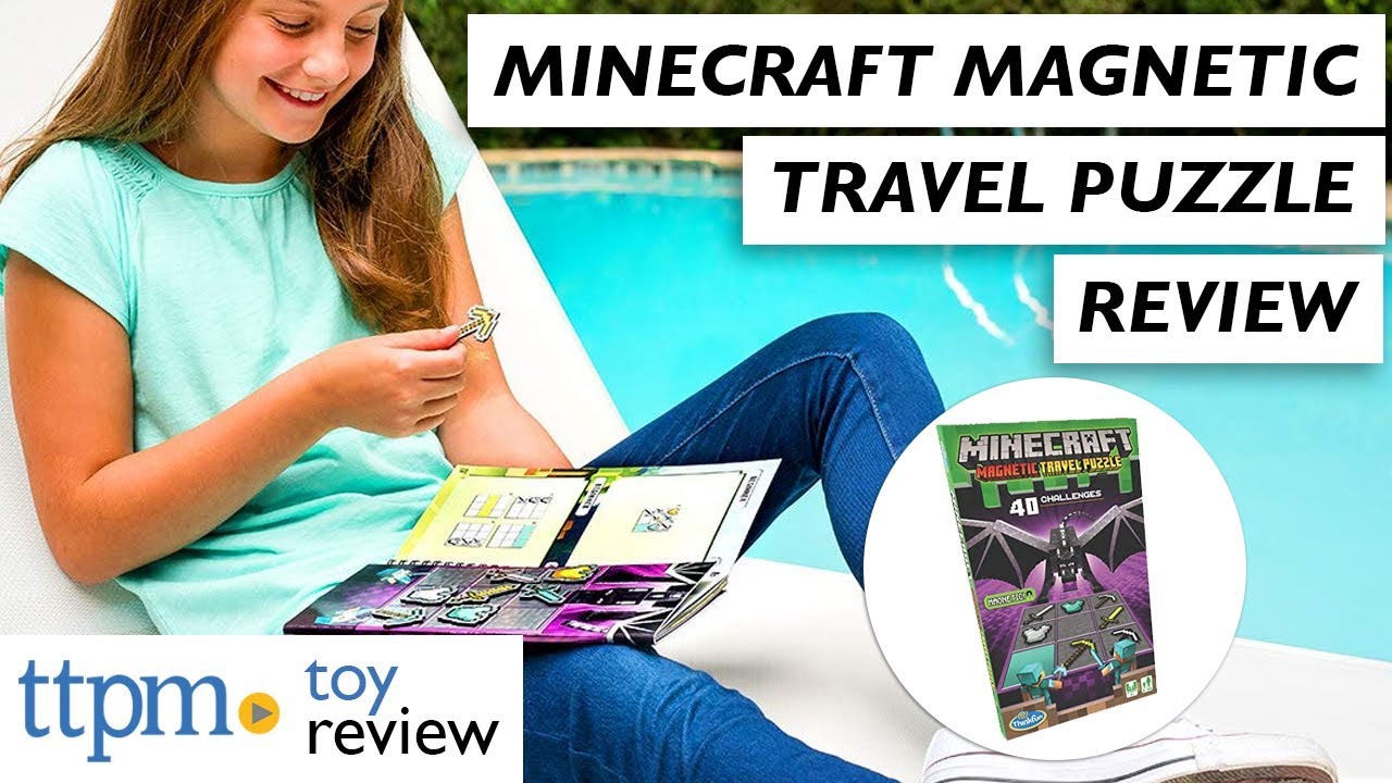 ThinkFun Minecraft Magnetic Travel Puzzle Travel Game 