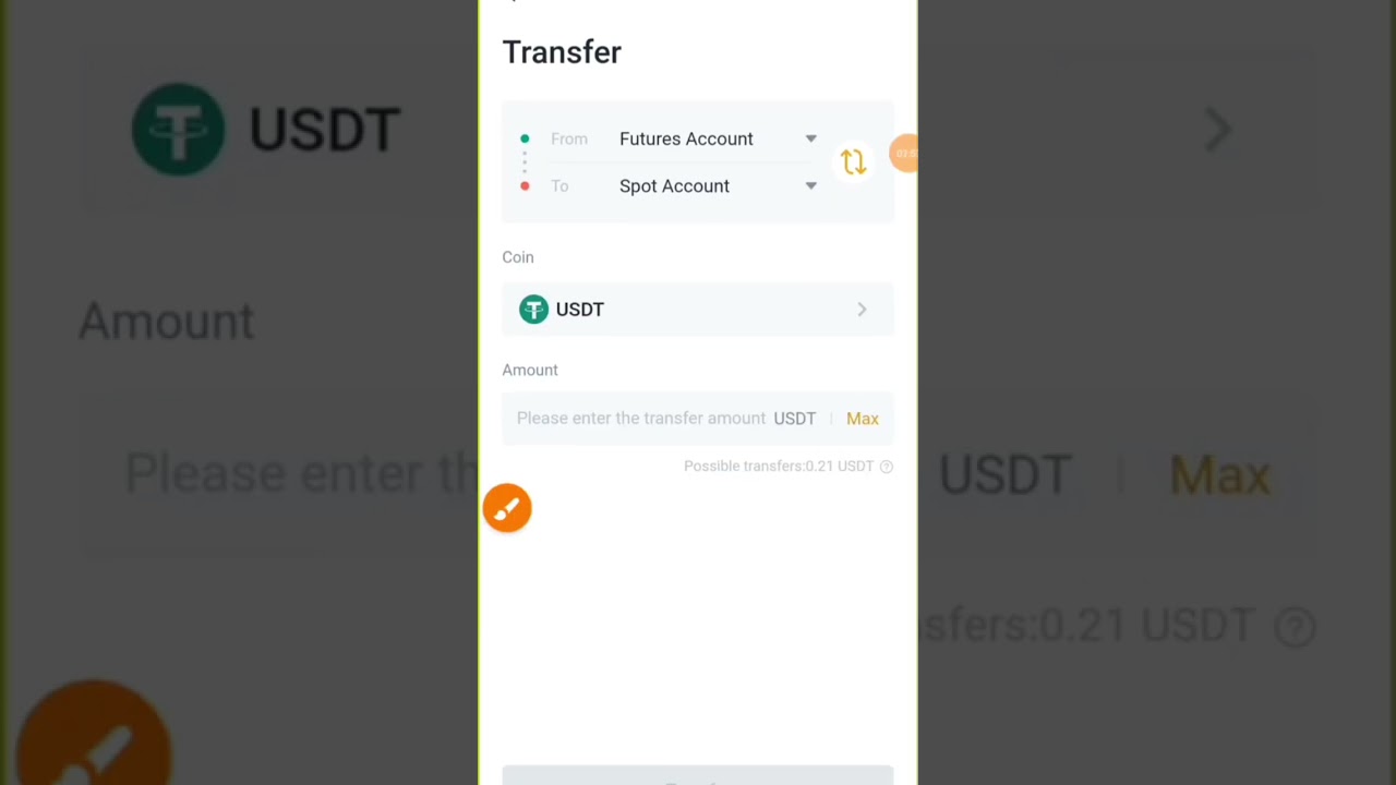 How to transfer funds within Bitrue Exchange App 