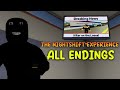 Roblox  the night shift experience  all endings full walkthrough