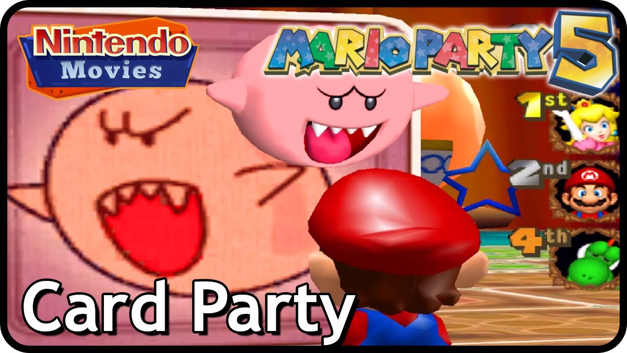 Mario Party 5 - Card Party (4 Players, Mario vs Yoshi vs Peach vs Luigi)