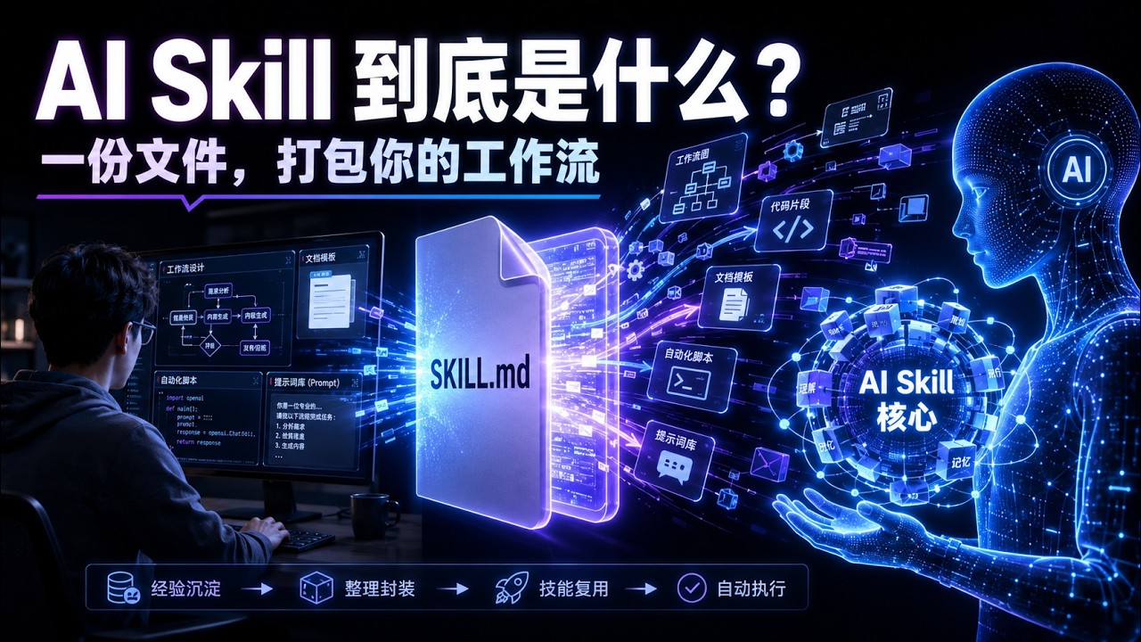 AI Skill 到底是什么？一份 SKILL.md，如何把你的经验变成 AI 能力？ - YouTube