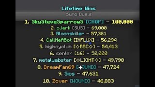 100k HYPIXEL SUMO WINS (read description)