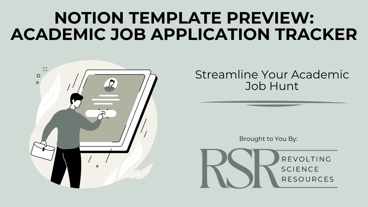 Notion Template Preview | Academic Job Application Tracker