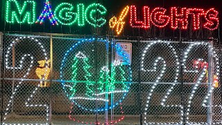 Magic of Lights Opening Night Drive Thru SNOW! Pictures w/ SANTA PNC Arts Center Holiday Village