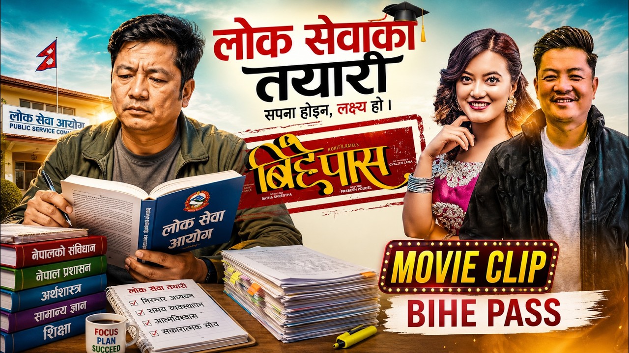 लोक सेवाको तयारी | Bihe Pass - Movie Clip - Dayahang Rai, Prakriti ...