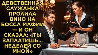 картинка: Девственная служанка пролила вино на босса мафии — и он сказал: «Ты заплатишь... Неделей со мной»