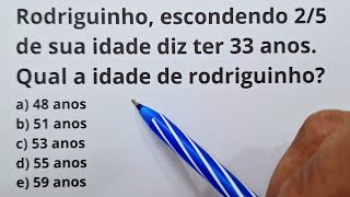 5 QUESTÕES DE MATEMÁTICA BÁSICA - Nível 2 - Prof.Marcelo