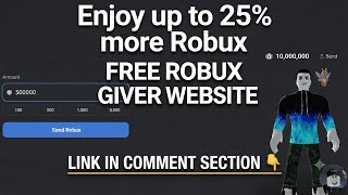 Fake robux giver website 💀| Use for free | Donate free robux ✔️ | Fake giveaway ✔️