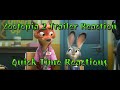 Zootopia 2 Trailer Reaction-Quick Time Reactions