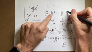 What is the velocity vector in polar coordinates?