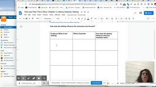 Video Directions: Chapter 3: How setting influences Character