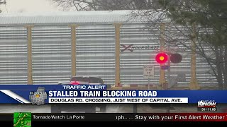 Traffic Alert: Train blocking Douglas Road between Capital Avenue, Fir Road