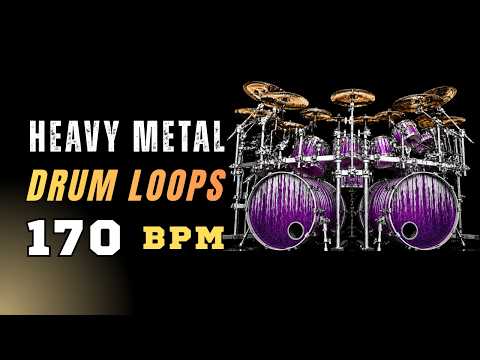 Heavy Metal Drum Loops l 170 BPM l Driving Metal Beat