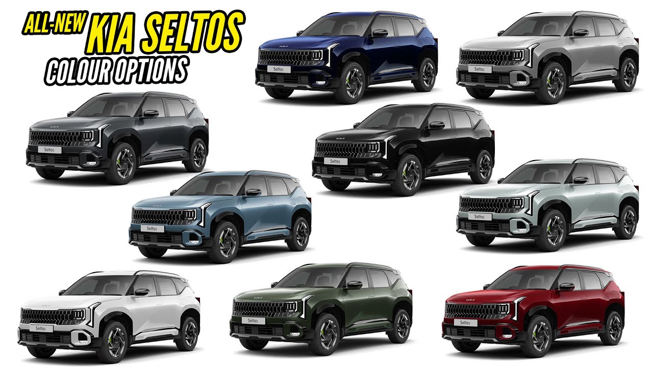 Цвета Kia Seltos 2026 года - GT-Line - (Индийская спецификация) - Все опции - Изображения | AUTOBICS