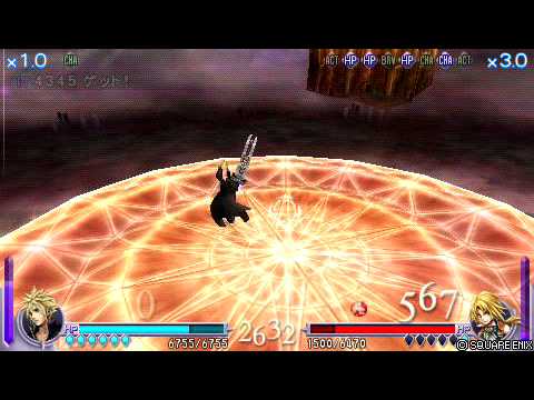 DISSIDIA FINAL FANTASY vsCPU  クラウドvsジタン