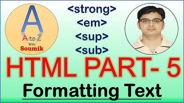 HTML TUTORIAL PART 5 | HTML Text Formatting | How to Format Text in HTML