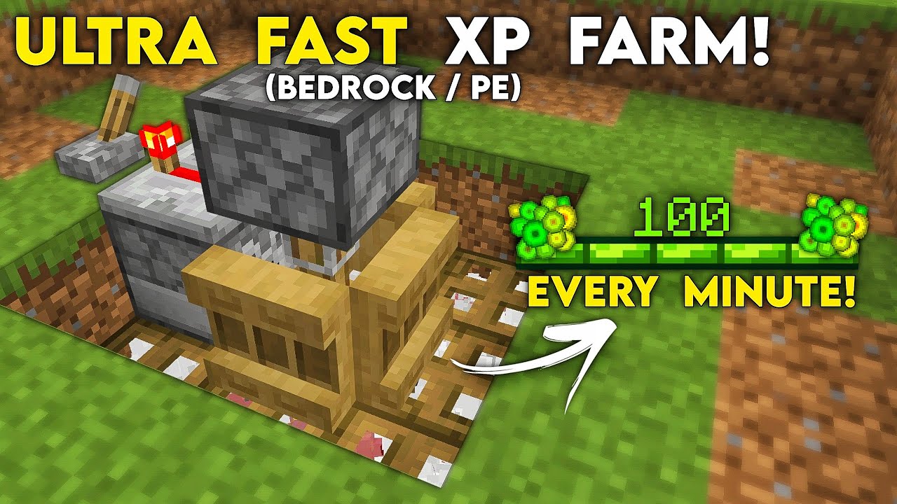 NEW BEST EVER XP FARM in Minecraft 1.21 Bedrock & PE | (100 XP Levels/Minute!)