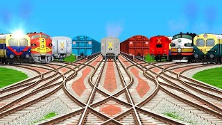 Dangerous Powerful Trains Gameplay/train simulator/railroad Forked Tracks/train sim world5