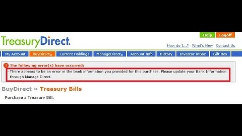 Attempting to Buy T-Bill on TreasuryDirect While Bank on Hold