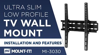 TV Wall Mount Bracket, Low Profile, Universal, Tilting | Installation and Features (MI-3030)