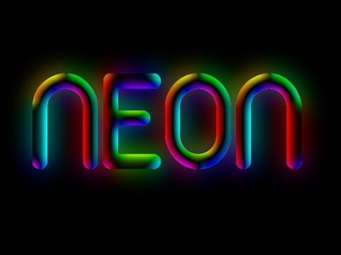 Create a simple neon text with G`MIC
