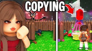 COPYING my SISTER'S BASE and Making it BETTER In 99 NIGHTS IN THE FOREST! (Roblox)