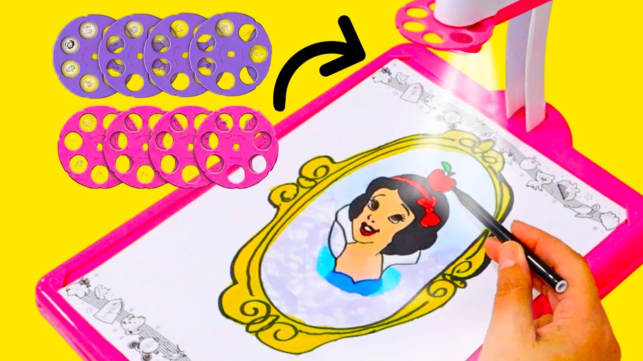Snow White DIY Drawing with a Projector | Activities for Kids