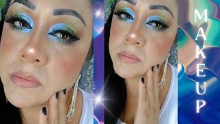 Tutorial de Maquillaje para OUTFITS azul turquesa y celeste