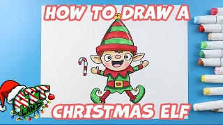 How to Draw a Christmas Elf