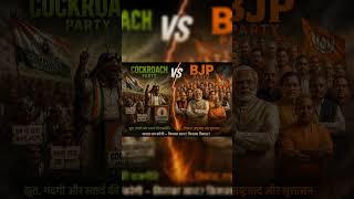 Cockroach Party VS BJP Party 😱 | Funny Political Edit 🔥 | AI Battle Poster