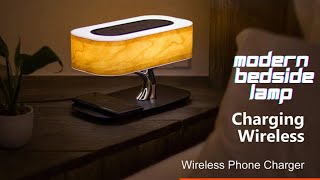 Wireless phone charging modern table lamps for bedroom