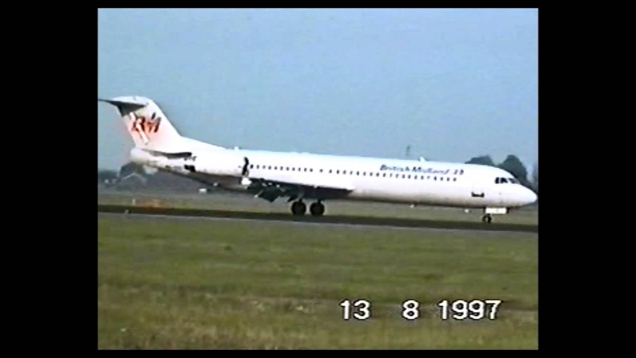 British Midland Airways - Fokker 100 - After landing at AMS (CLASSIC)
