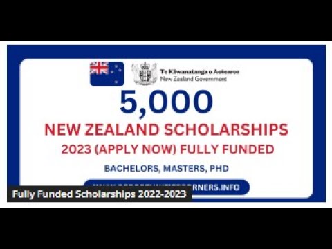 5,000 Fully Funded New Zealand Scholarships 2023 (Apply Now) - YouTube