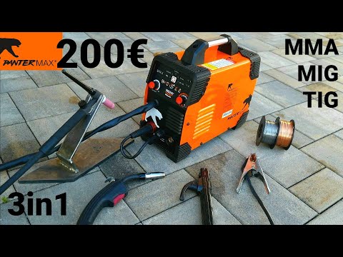 Compact multi-welder Pantermax MIG 210 FALCO for D100 coils. MMA / MIG / MAG / TIG