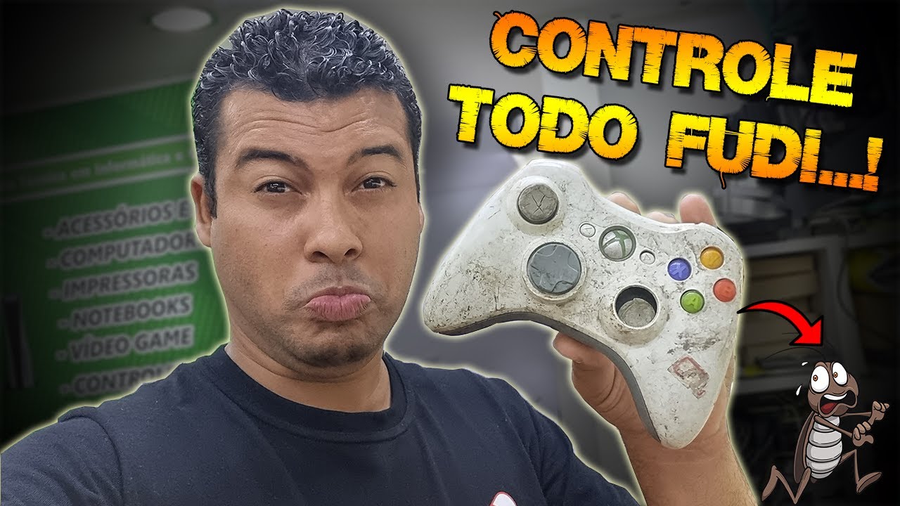 ACHEI ESSE CONTROLE DE XBOX 360 BRANCO NA CAÇAMBA DE LIXO, LEVEI NA ASSISTÊNCIA QUASE FUI EXPULSOR !