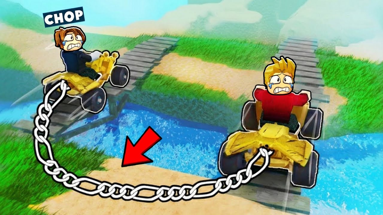 ROBLOX CAN WE ESCAPE THE BRIDGE WHILE CHAINED TOGETHER