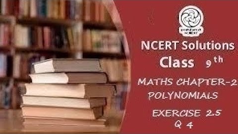 Class 9 Maths | Chapter 2 | Polynomials | Exercise 2.5 Q4 | NCERT