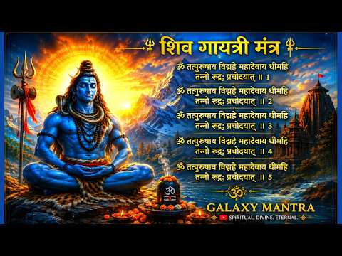 🔱 Shiva Gayatri Mantra 108 Times | ॐ तत्पुरुषाय विद्महे महादेवाय धीमहि | Rudra Gayatri Mantra |