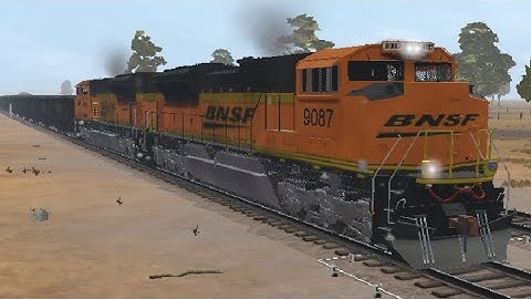 Trainz 3 BNSF #9087 pass by with Coal