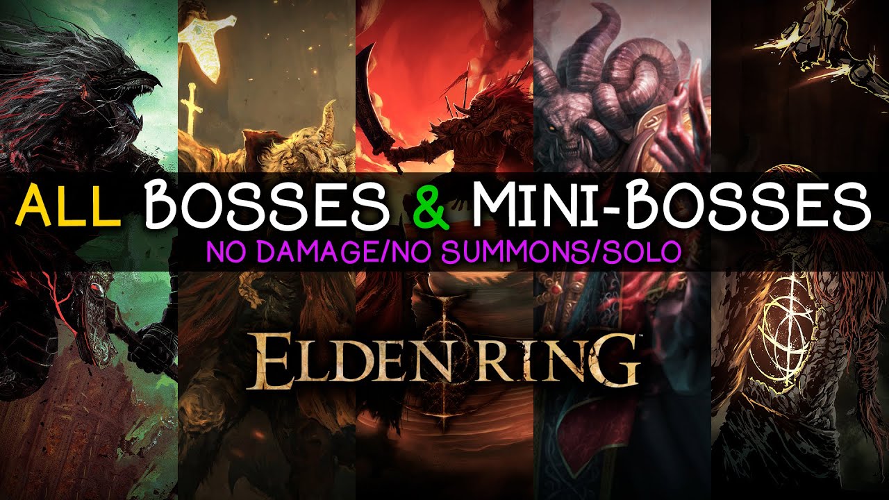 Elden Ring - All Bosses & Mini-bosses [No Damage, No Summons] - YouTube