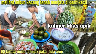 Alhamdulillah perjalanan melihat kebun kacang||menjala di parit kecil hasil nya memuaskan!!!