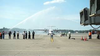 ATR 72-600 XY-AML Arrival Ceremony