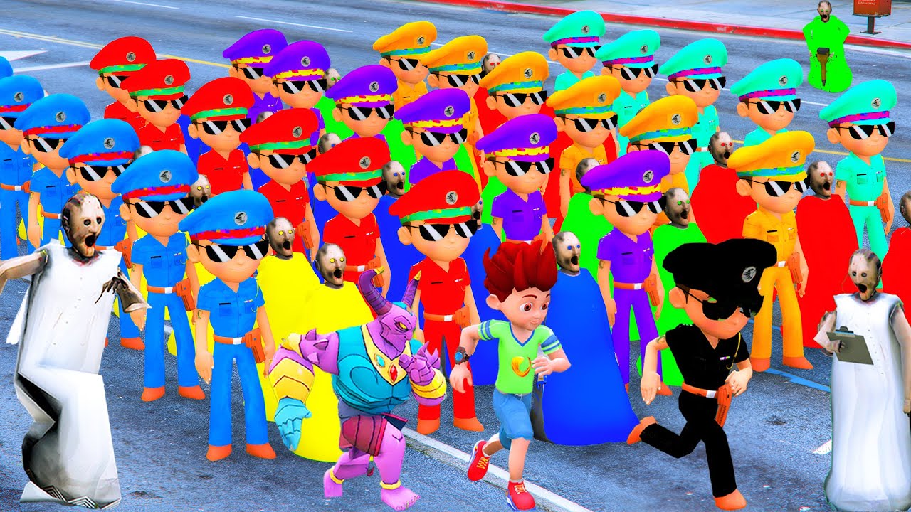 🤯😡1000 White Granny Save Chote Granny From Little Singham & Kicko  🤣 in Gta 5 Gta5 Gameplay