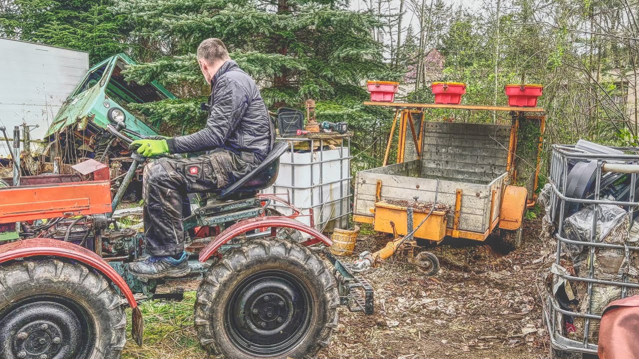 Tz4k Traktor im Einsatz, ich berge zwei Anhänger
