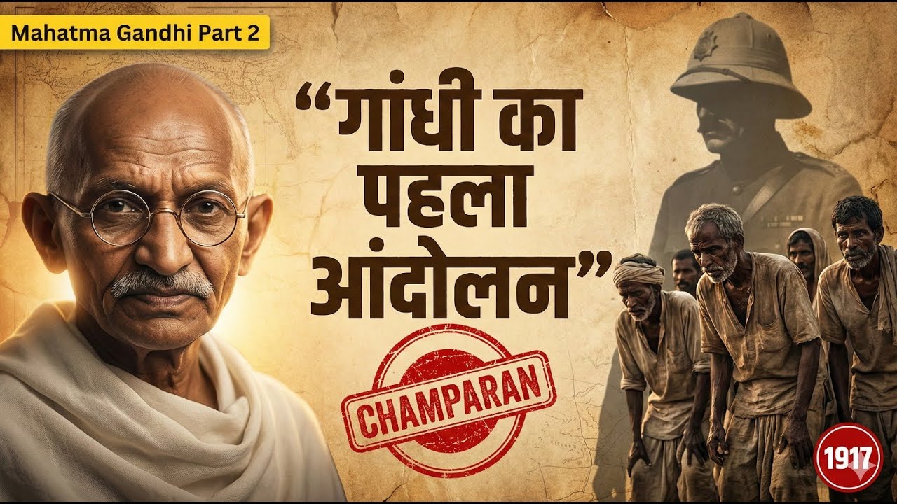 चंपारण सत्याग्रह 1917: गांधी का पहला आंदोलन जिसने अंग्रेजों को हिला दिया! | Gandhi Part 2 | UPSC,SSC